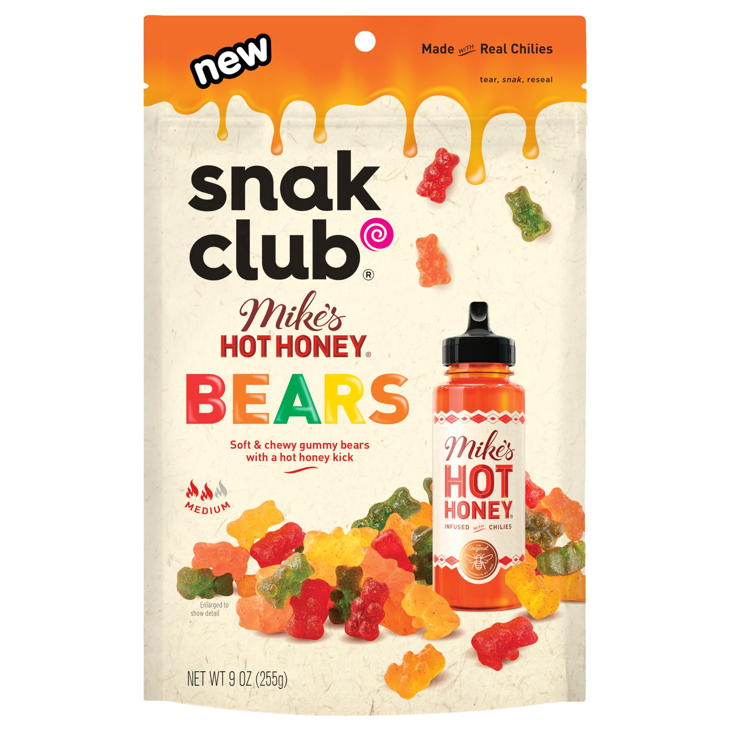 Amazon.com : Snak Club Mike's Hot Honey Bears Gummy Candy, Soft